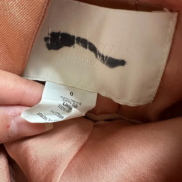 J. CREW Size 0 Wool Silk Copper Colored Bow Back Cocktail Dress Wedding Guest - Picture 4 of 5